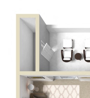 Two Bedroom One Bath Floor Plan Two Bedroom One Bath Floor Plan at Terrace Gardens Apartment Homes, Escondido